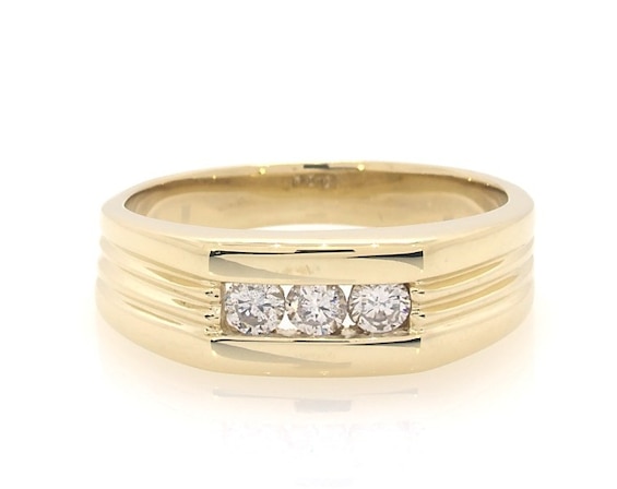 Previously Owned Men's Diamond Wedding Band 1/3 ct tw 14K Yellow Gold