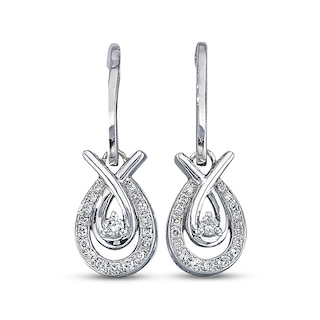 Previously Owned Diamond Dangle Earrings 1/4 ct tw Sterling Silver | Kay