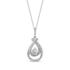 Thumbnail Image 1 of Previously Owned Diamond Teardrop Necklace 1 cttw Diamonds 14K White Gold 18&quot;