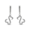 Thumbnail Image 1 of Previously Owned Open Hearts Diamond Dangle Earrings 1/2 ct tw Round-cut 14K White Gold