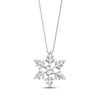 Thumbnail Image 1 of Previously Owned Diamond Snowflake Necklace 1/10 cttw Sterling Silver 18&quot;