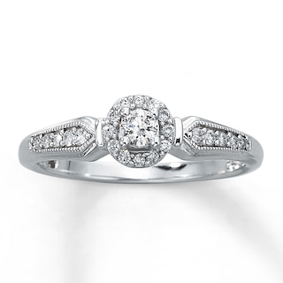 Previously Owned Diamond Promise Ring 1/4 ct tw Round 10K White Gold | Kay