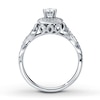 Thumbnail Image 2 of Previously Owned Engagement Ring 5/8 ct tw Round-cut Diamonds 14K White Gold