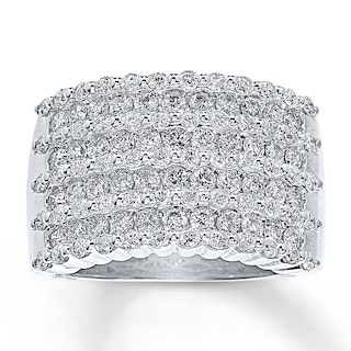 Previously Owned Diamond Anniversary Ring 2 ct tw Round-cut 14K White ...