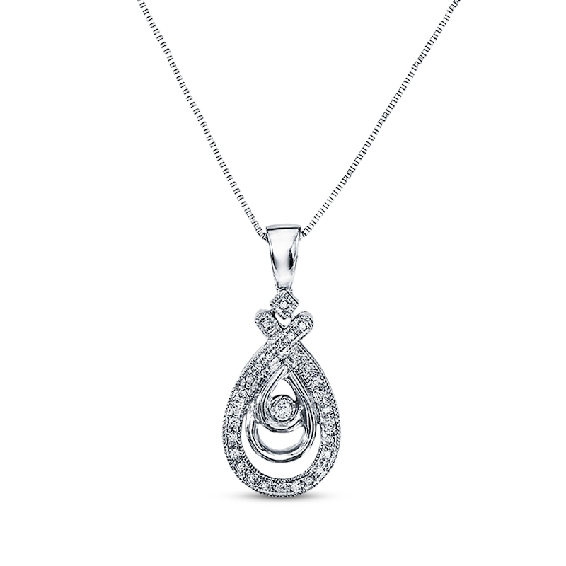 Previously Owned Previously Owned Diamond Teardrop Necklace 1/10 ct tw ...