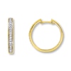 Thumbnail Image 0 of Previously Owned Diamond Hoop Earrings 1/4 ct tw Round-Cut 10K Yellow Gold