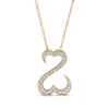 Thumbnail Image 2 of Previously Owned Open Hearts Necklace 1/4 ct tw Diamonds 14K Yellow Gold 18&quot;