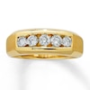 Thumbnail Image 1 of Previously Owned Men's Diamond Wedding Band 1 ct tw Round-cut 14K Yellow Gold