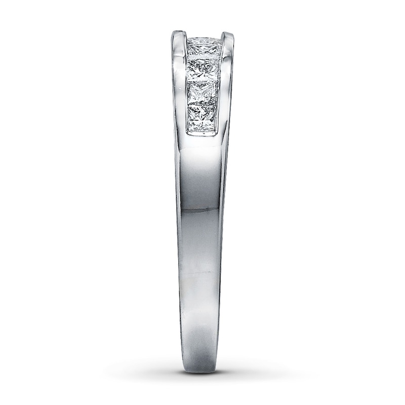 Main Image 3 of Previously Owned Diamond Anniversary Band 1/2 ct tw Princess-cut 14K White Gold