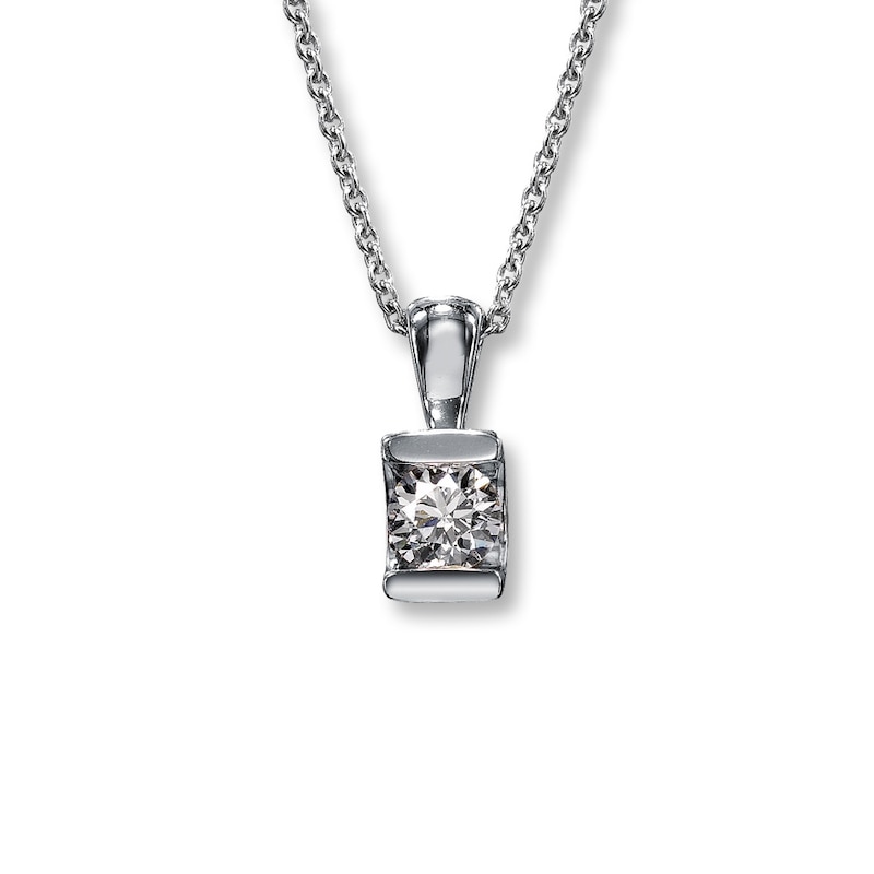 Main Image 1 of Previously Owned Diamond Necklace 1/3 Carat 18K White Gold