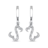 Thumbnail Image 1 of Previously Owned Open Hearts Earrings 1/8 ct tw Diamonds Sterling Silver