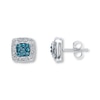 Thumbnail Image 1 of Previously Owned Blue Diamond Earrings 1/3 ct tw 10K White Gold