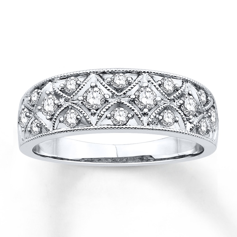 Previously Owned Diamond Anniversary Band 1/2 ct tw Round-cut 14K White Gold