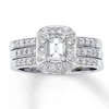 Thumbnail Image 1 of Previously Owned Diamond Bridal Set 1-1/8 ct tw 14K White Gold