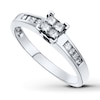 Thumbnail Image 1 of Previously Owned Diamond Engagement Ring 3/8 ct tw Princess-cut 14K White Gold