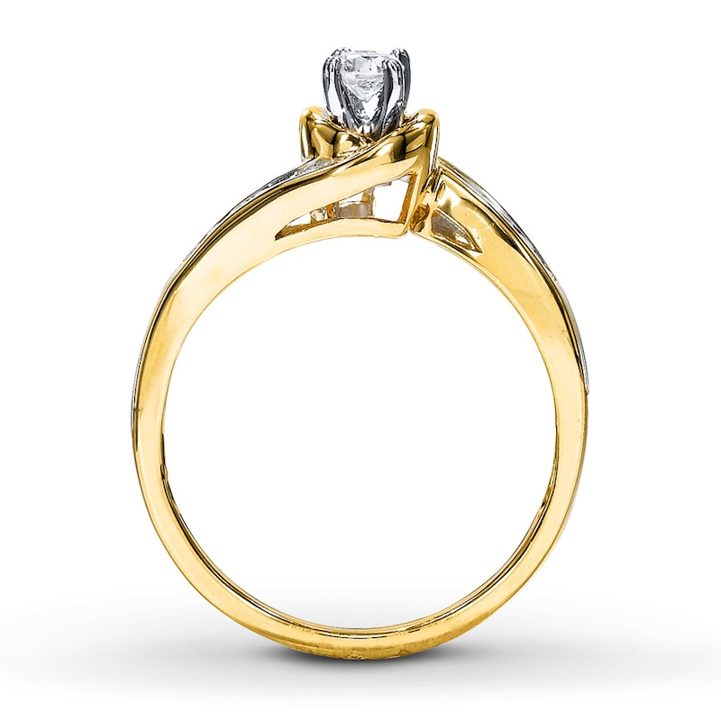 Main Image 2 of Previously Owned Diamond Engagement Ring 1/4 ct tw Round-cut 14K Yellow Gold