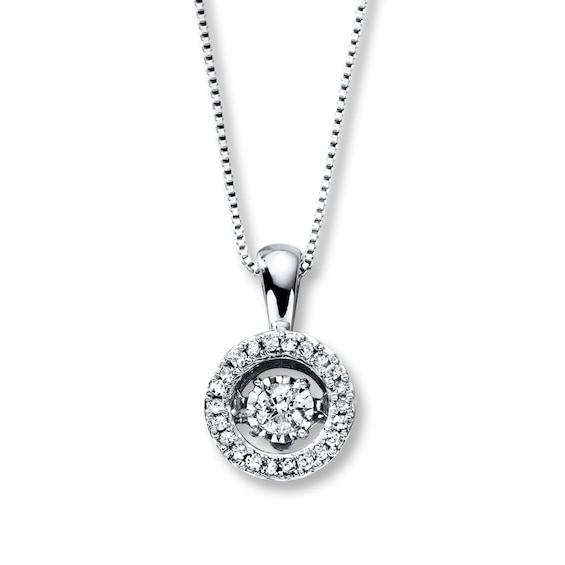 Previously Owned Unstoppable Love Necklace 1/5 ct tw Diamonds 10K White Gold 18"