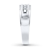 Thumbnail Image 3 of Previously Owned Men's Diamond Wedding Band 1/4 ct tw Round-cut 10K White Gold