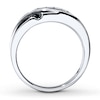 Thumbnail Image 2 of Previously Owned Men's Diamond Wedding Band 1/3 ct tw Round-cut 10K White Gold