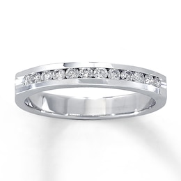 Previously Owned Diamond Anniversary Band 1/4 ct tw Round-cut 14K White Gold