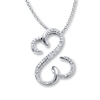 Thumbnail Image 0 of Previously Owned Diamond Necklace 1/8 ct tw 10K White Gold