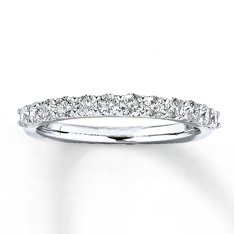 Main Image 1 of Previously Owned Diamond Anniversary Band 5/8 ct tw Round-cut 18K White Gold