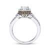 Thumbnail Image 2 of Previously Owned Le Vian Vanilla Diamonds 1-1/4 ct tw Princess & Round-cut 14K Vanilla/Chocolate Gold Engagement Ring