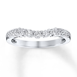 Previously Owned Diamond Wedding Band 3/8 ct tw Round-cut 14K White Gold