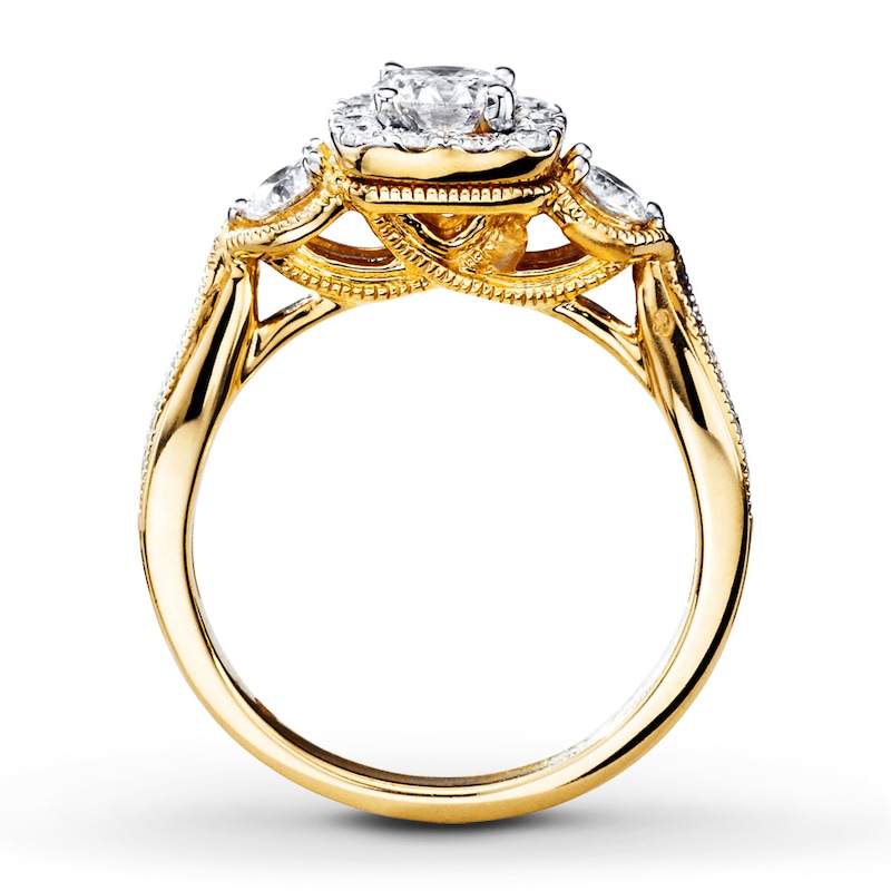 Main Image 2 of Previously Owned Diamond Engagement Ring 1 ct tw Round-cut 14K Yellow Gold