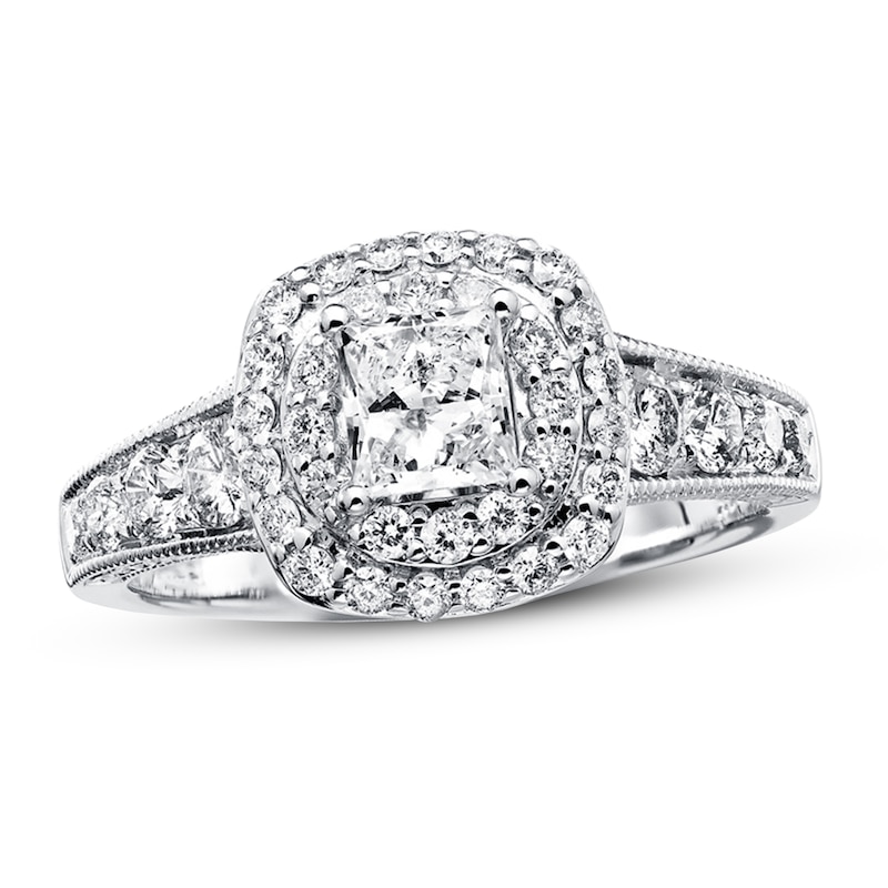 Previously Owned Diamond Engagement Ring 1-1/5 ct tw 14K White Gold | Kay