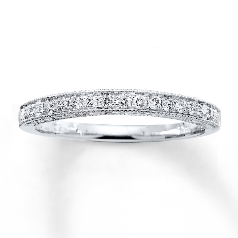 Previously Owned Diamond Wedding Band 1/5 ct tw Round-cut 14K White ...