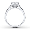 Thumbnail Image 1 of Previously Owned Diamond Engagement Ring 1/2 ct tw Heart-shaped 14K White Gold