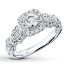 Thumbnail Image 1 of Previously Owned Diamond Engagement Ring 3/4 carat tw 14K White Gold