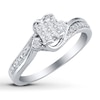 Thumbnail Image 2 of Previously Owned Diamond Promise Ring 1/5 ct tw 10K White Gold