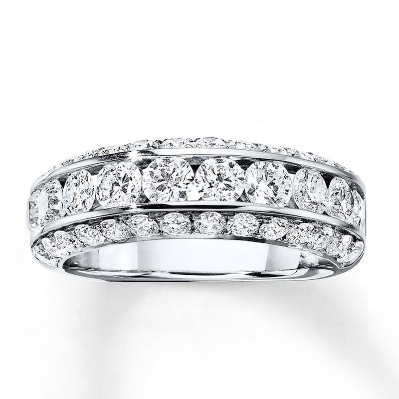 Main Image 1 of Previously Owned Diamond Anniversary Band 2 ct tw Round Ideal-cut 18K White Gold