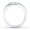 Thumbnail Image 2 of Previously Owned Men's Diamond Wedding Band 1 ct tw Round-cut 10K White Gold