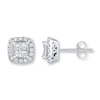 Thumbnail Image 0 of Previously Owned Earrings 3/4 ct tw Diamonds 14K White Gold