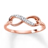 Thumbnail Image 1 of Previously Owned Diamond Infinity Ring 1/20 ct tw Round-cut 10K Rose Gold