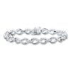 Thumbnail Image 0 of Previously Owned Infinity Bracelet 1/4 ct tw Round-cut Diamonds Sterling Silver 7.5"