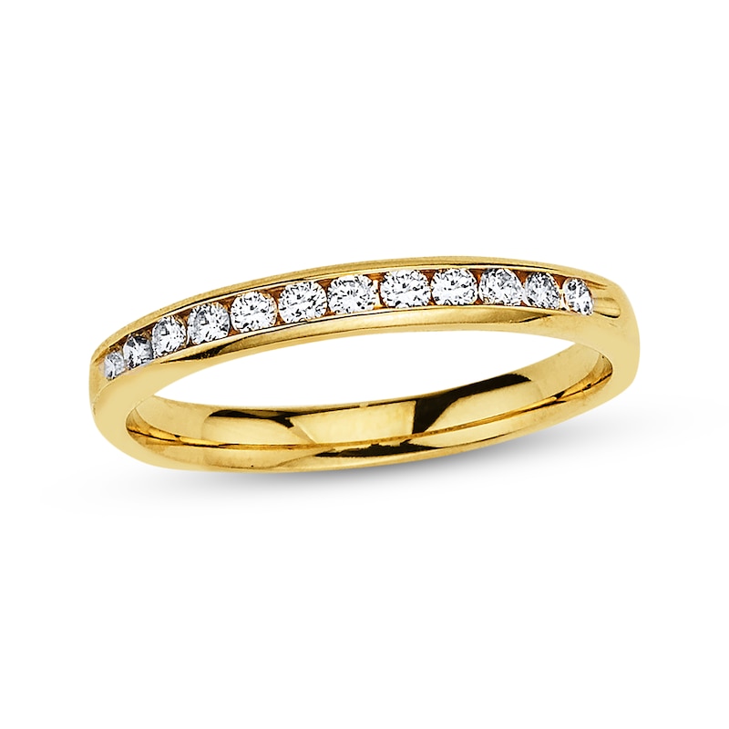 Main Image 1 of Previously Owned Wedding Band 1/4 ct tw Round-cut Diamonds 10K Yellow Gold