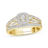 Thumbnail Image 1 of Previously Owned Round-Cut Diamond Bridal Set 1/5 ct tw 10K Yellow Gold Size 8