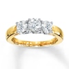 Thumbnail Image 1 of Previously Owned 3-Stone Diamond Ring 1 ct tw Round-cut 14K Yellow/White Gold