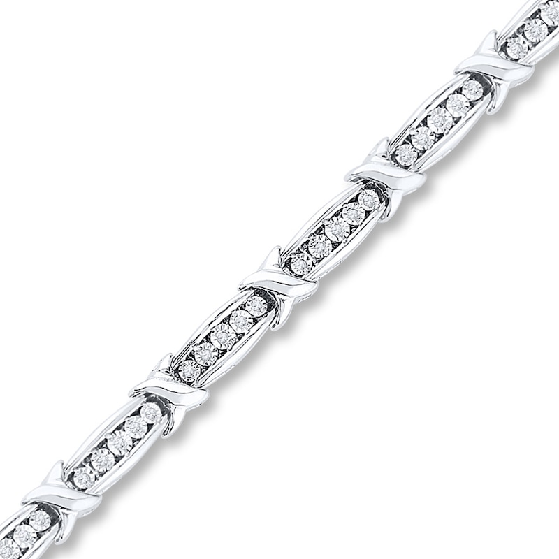 Previously Owned Diamond Bracelet 1/4 ct tw Round-cut Sterling Silver | Kay