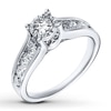 Thumbnail Image 1 of Previously Owned Diamond Engagement Ring 7/8 ct tw Round-cut 14K White Gold