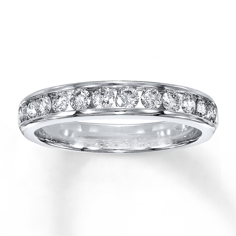 Main Image 1 of Previously Owned Diamond Band 1/2 ct tw Round-cut 14K White Gold