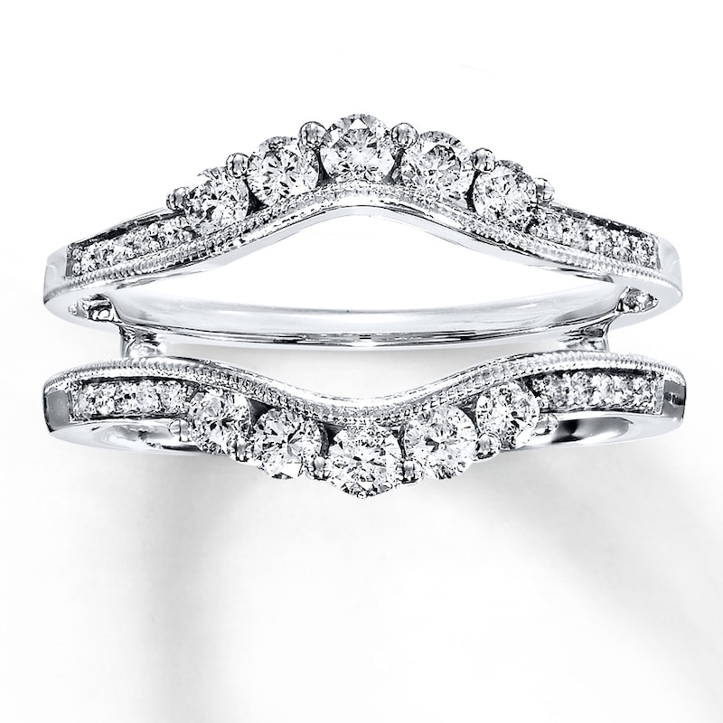 Previously Owned Diamond Enhancer Ring 5/8 ct tw Round-cut 14K White Gold