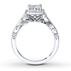 Thumbnail Image 2 of Previously Owned Diamond Ring 5/8 ct tw Princess & Round-cut 14K White Gold