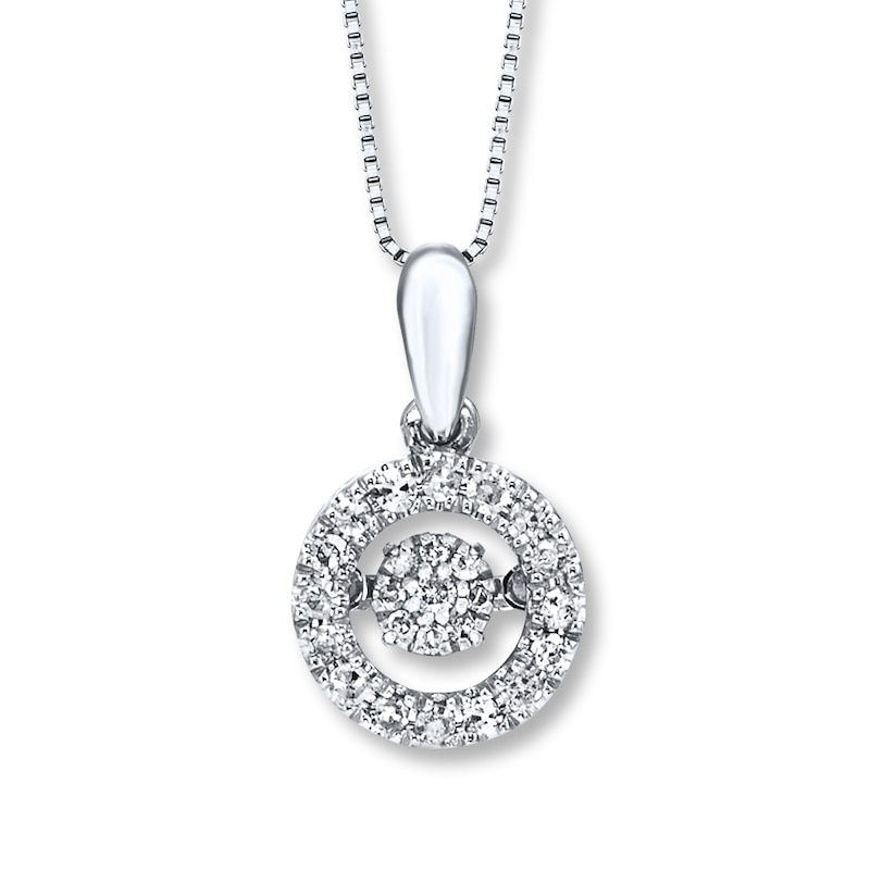 Main Image 1 of Previously Owned Unstoppable Love Diamond Necklace 1/5 ct tw Sterling Silver 18&quot;