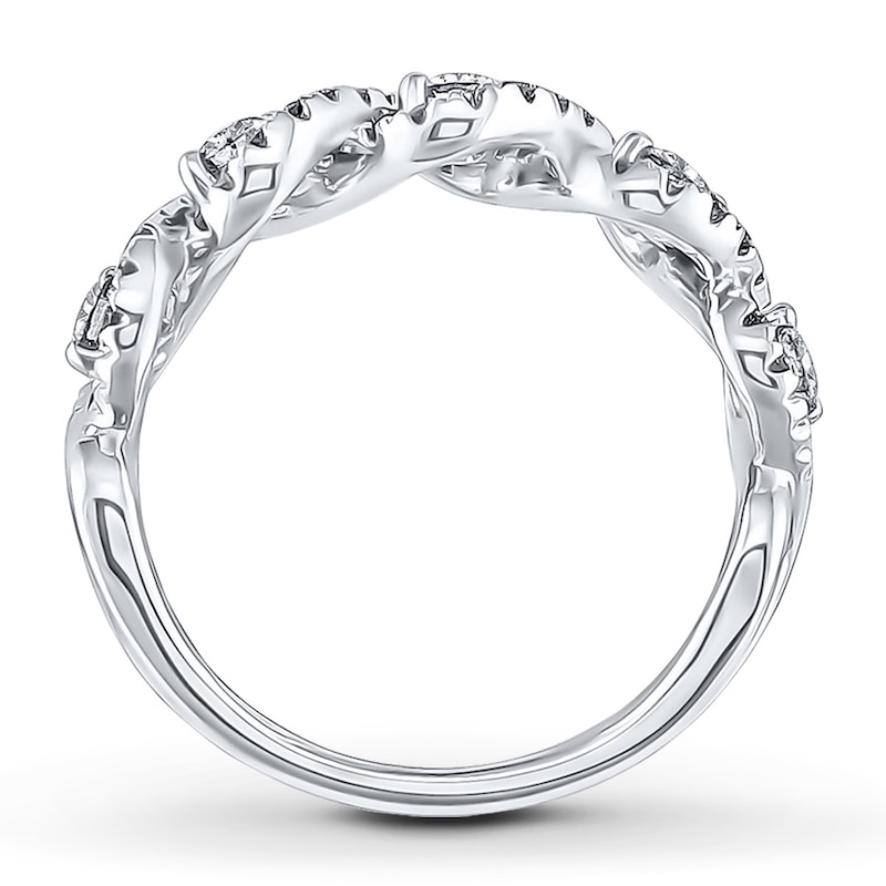 Main Image 2 of Previously Owned Diamond Anniversary Ring 3/4 ct tw Round-cut 14K White Gold