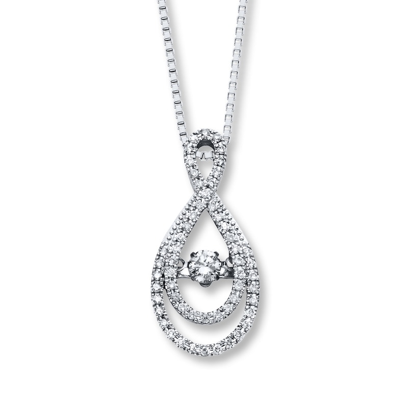 Main Image 1 of Previously Owned Unstoppable Love Diamond Necklace 1/2 ct tw 14K White Gold